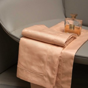 Long staple cotton satin jacquard quilt comforter duvet cover super soft bed sheets champagne bedding set