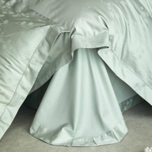 light luxury green jacquard bed quilt cover pillowcases pure long staple cotton satin duvet cover bedding set