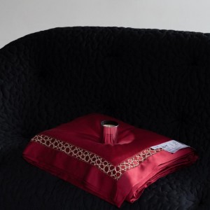 Simple Style Red Solid Color Home Textiles Lyocell 4pcs Home Hotel Textiles Luxury Summer Quilt Set Supplier