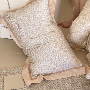 luxury orange lyocell cotton home textiles embroidery duvet cover bedding set wholesaler