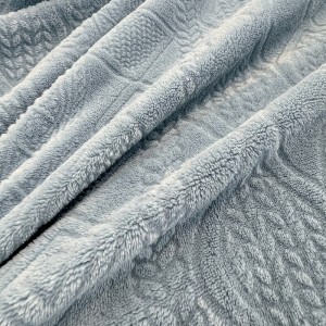 High Gram Weight 3d Engraving 4pcs Home Hotel Textiles Blue Milk Velvet Comforter Duvet Cover Bedding Set Supplier