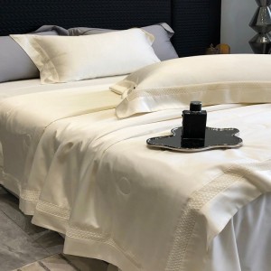 80S lyocell cotton lace hollow duvet cover bed sheets plain white bedding set