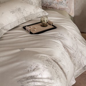 Pink Lyocell Cotton Digital Printing 4pcs Home Hotel Textiles Jacquard Comforter Duvet Cover Bedding Set Supplier