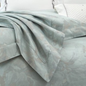 High Quality Blue Jacquard 4pcs Home Hotel Textiles 100% Cotton Comforter Duvet Cover Bedding Set Supplier