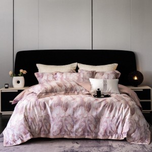 Premium quality 100S  Australia cotton digital printing home textiles duvet cover pink bedding set supplier