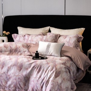 Premium quality 100S  Australia cotton digital printing home textiles duvet cover pink bedding set supplier
