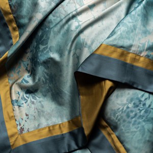 Luxury Blue1800TC Digital Printing 100S Australia Cotton Yarn Dyed Home Textiles Duvet Cover Bedding Set Wholesaler
