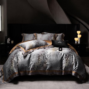 Luxury Blue1800TC Digital Printing 100S Australia Cotton Yarn Dyed Home Textiles Duvet Cover Bedding Set Wholesaler