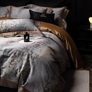 Luxury Blue1800TC Digital Printing 100S Australia Cotton Yarn Dyed Home Textiles Duvet Cover Bedding Set Wholesaler