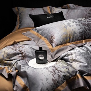 Luxury Blue1800TC Digital Printing 100S Australia Cotton Yarn Dyed Home Textiles Duvet Cover Bedding Set Wholesaler