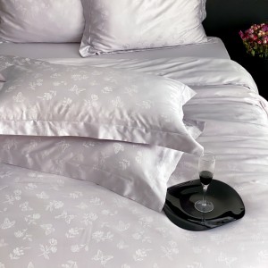 Premium quality green lyocell home textiles jacquard duvet cover bedding set supplier