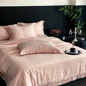 Premium quality green lyocell home textiles jacquard duvet cover bedding set supplier