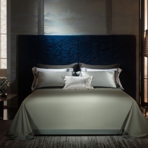 High-End patchwork comforter set 1500TC bedsheets embroidery coverlets with silk cotton pillowslips bedding set supplier
