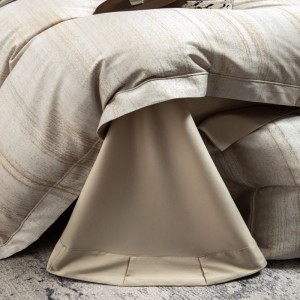 Light luxury 500tc lyocell cotton yarn-dyed jacquard quilt cover bed sheets bedding set