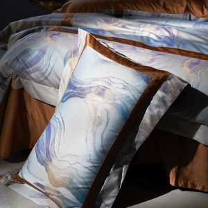 Red jacquard 4pcs home textiles long staple cotton bedding set supplier