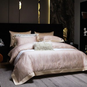 Elegant design full size digital printing adult pillowcases luxury 100% cotton sateen pink comforter cover bedding set supplier