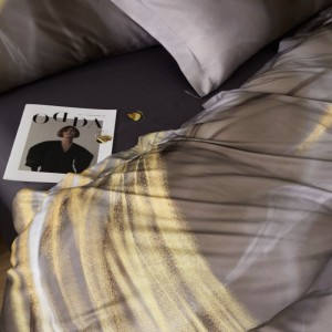 Light luxury digital printing duvet cover 1.8/2m bed sheets 120S lyocell cotton bedding set