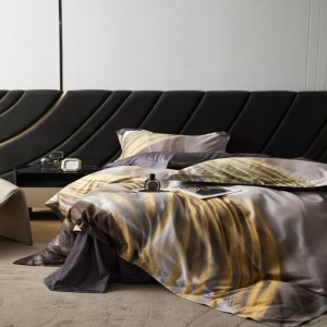 Light luxury digital printing duvet cover 1.8/2m bed sheets 120S lyocell cotton bedding set