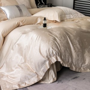 Summer Cool 100S Australia Cotton Cool Home Textiles pink Jacquard Duvet Cover Queen king Size Flat & Fitted Sheets Bedding Set Cotton