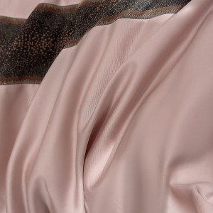 Hot-selling 4-pieces textile leaves embroidery 2m/2.2m pink 100s cotton bedsheet flat sheets 1.8m quilt cover premium bedding set manufacture