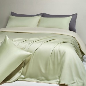 60S Lyocell Plain Color Duvet Cover Bed Sheets Queen King Size Customized Bedding Set