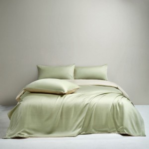60S Lyocell Plain Color Duvet Cover Bed Sheets Queen King Size Customized Bedding Set