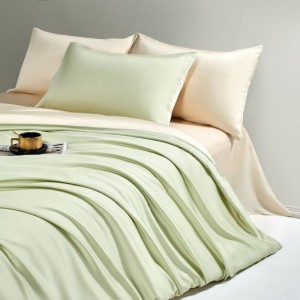60S Lyocell Plain Color Duvet Cover Bed Sheets Queen King Size Customized Bedding Set