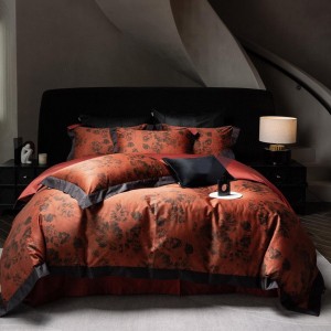 High Quality Red1800TC Digital Printing 100S Yarn Dyed Home Textiles Duvet Cover Bedding Set Wholesaler