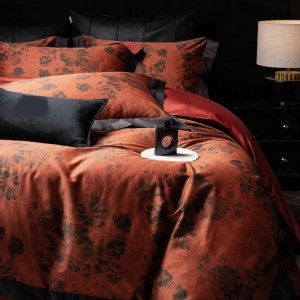 High Quality Red1800TC Digital Printing 100S Yarn Dyed Home Textiles Duvet Cover Bedding Set Wholesaler