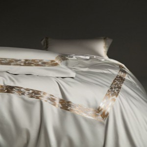 Silver Gray 700TC Pima Cotton Bed Set Embroidery Quilt Duvet Cover Super Soft Bed Sheets Luxury Bedding Set