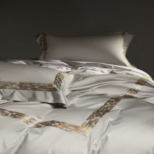 Silver Gray 700TC Pima Cotton Bed Set Embroidery Quilt Duvet Cover Super Soft Bed Sheets Luxury Bedding Set