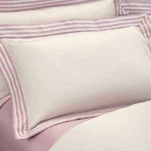 Light luxury home textile pink flat bed sheet super soft 120S Egyptian long staple cotton quilt cover bedding set