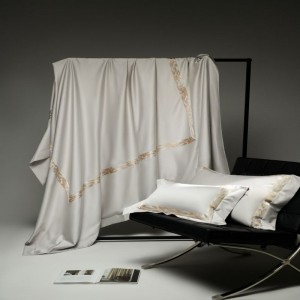Silver Gray 700TC Pima Cotton Bed Set Embroidery Quilt Duvet Cover Super Soft Bed Sheets Luxury Bedding Set