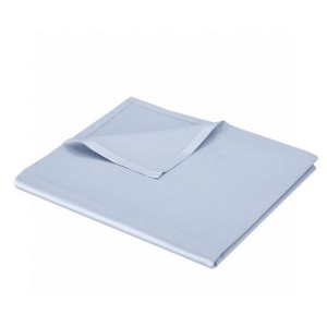 High End Customized Home Hotel Textile Sky Blue Egyptian Cotton Bed Sheets Queen King Bedding Set With Embroidery Logo