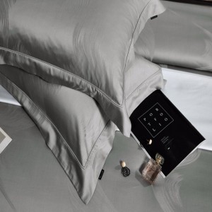 400TC Lyocell Quilt Duvet Cover Grey Bed Sheets Bedding Set