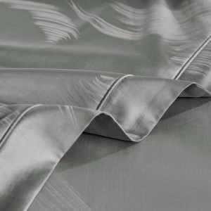400TC Lyocell Quilt Duvet Cover Grey Bed Sheets Bedding Set