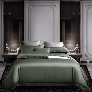 Light Luxury Gray Home Textile Jacquard Duvet Cover Bed Sheets 80S Lyocell Bedding Set