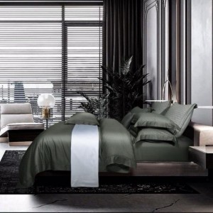 Light Luxury Gray Home Textile Jacquard Duvet Cover Bed Sheets 80S Lyocell Bedding Set