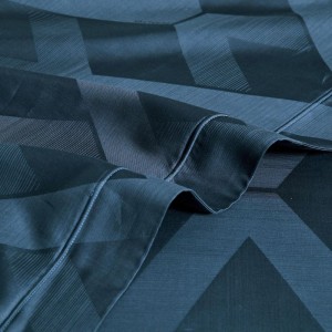 Blue Jacquard Quilt Duvet Comforter Bed Cover Bed Sheets 400TC Lyocell Bedding Set