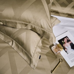 Gold Home Textile Jacquard Duvet Cover Bed Sheets Lyocell Luxury Custom Bedding Set