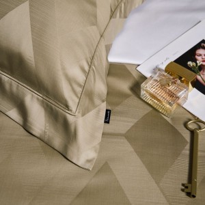 Gold Home Textile Jacquard Duvet Cover Bed Sheets Lyocell Luxury Custom Bedding Set