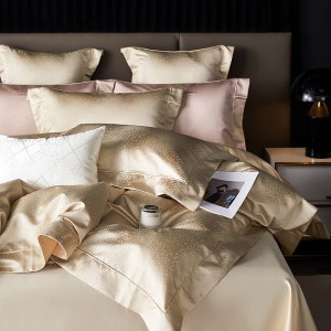 Modern style jacquard pillowcase double bedsheet exquisite pink cotton customizable 2/2.3m coverlets winter quilt cover kids’ bedding set