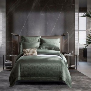 100S Egyptian Cotton Long Staple Cotton Bed Set Jacquard Quilt Cover Bed Linen Luxury Bed Sheets 4PCS Bedding Set