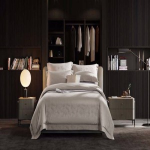Luxury Jacquard Quilt Cover 100S Egyptian Cotton Bed Sheets sabanas Pink Long Staple Cotton Bedding Set