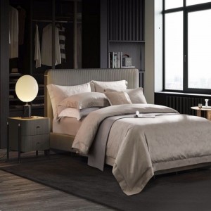 Luxury Jacquard Quilt Cover 100S Egyptian Cotton Bed Sheets sabanas Pink Long Staple Cotton Bedding Set