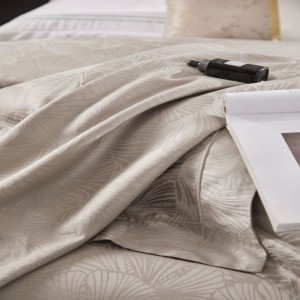 Luxury Jacquard Quilt Cover 100S Egyptian Cotton Bed Sheets sabanas Pink Long Staple Cotton Bedding Set