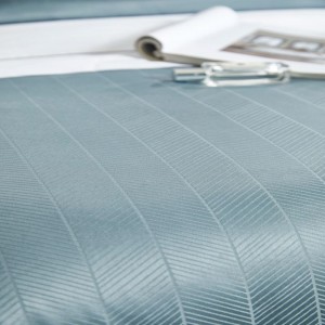 Luxury Blue Jacquard Duvet Cover Bed Linen Pillowcases Queen King Size 500tc Egyptian Cotton Long Staple Cotton Bedding Set