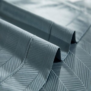 Luxury Blue Jacquard Duvet Cover Bed Linen Pillowcases Queen King Size 500tc Egyptian Cotton Long Staple Cotton Bedding Set