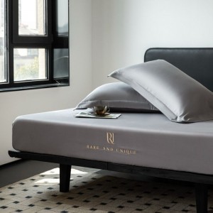 100s Australian cotton fitted sheet solid color gray bed linen ODM/OEM bed sheets bedding set