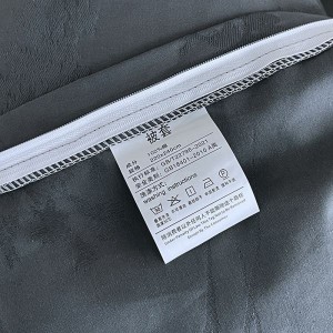 Gray Blue 60S Jacquard Duvet Cover Pillowcases Bed Sheet 4 Piece Home Bedding Set